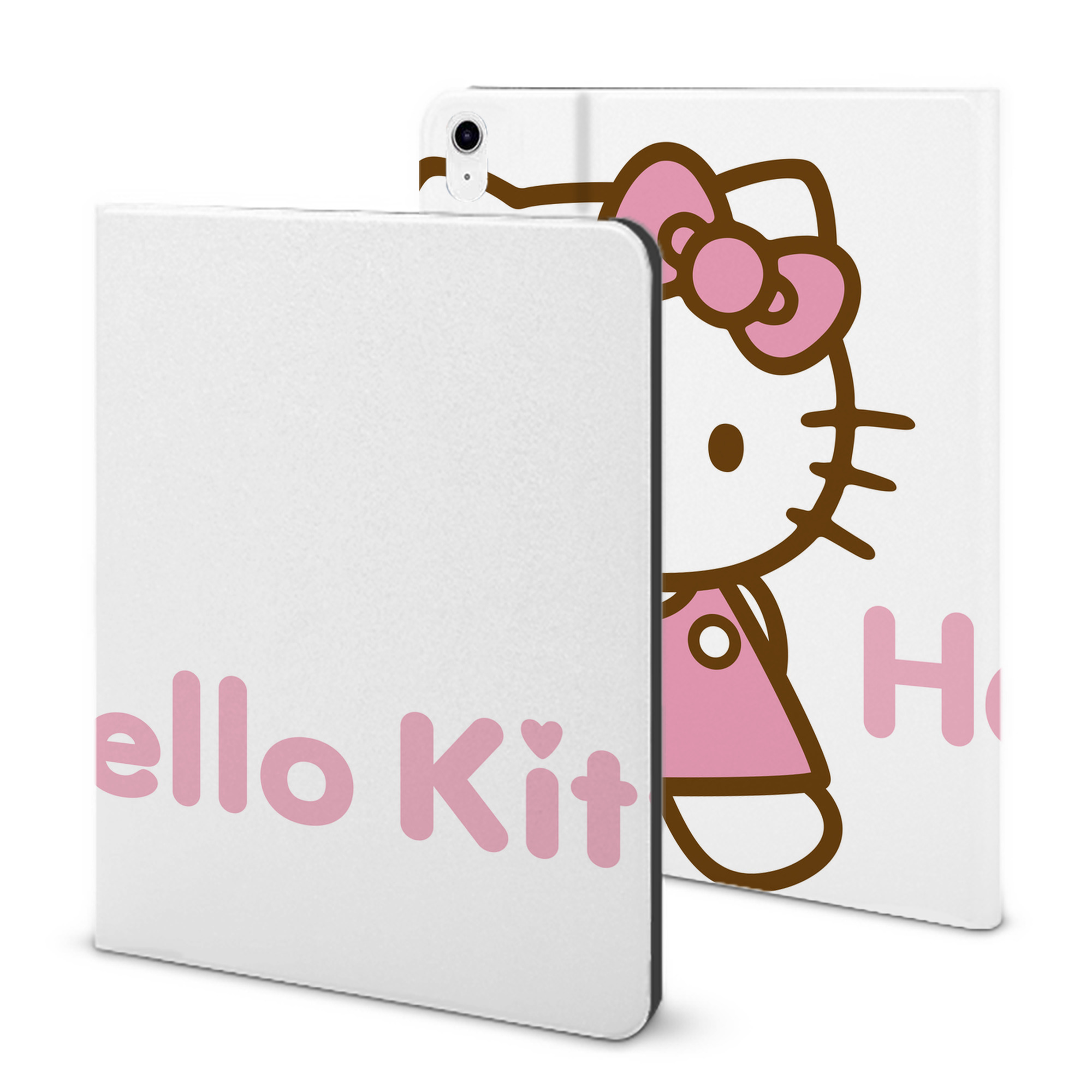 （画像用） Hello Kitty ハローキティ IPad ケース ブック型 PUレザー TPU 耐衝撃 軽量 薄型 ペン収納なし 全面保護 IPad 各モデル対応